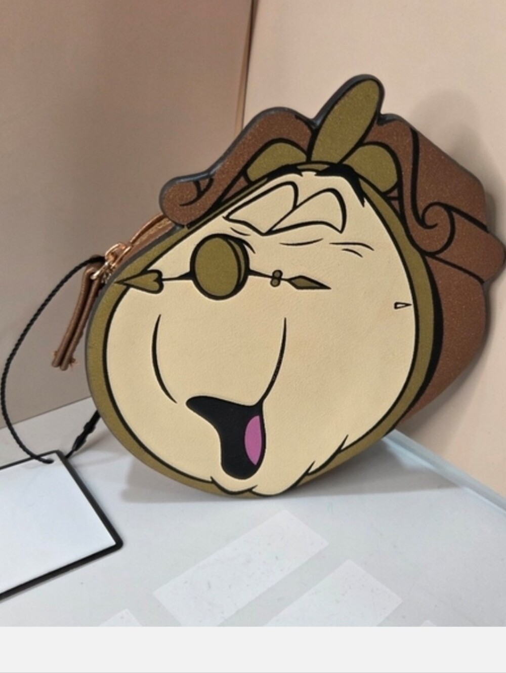 👉✨️ Disney Beauty And The Beast  cogsworth Coin Pouch /purse
